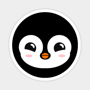 Cute Penguin (transparent head) Magnet